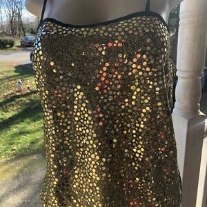 New editions gold sequin top